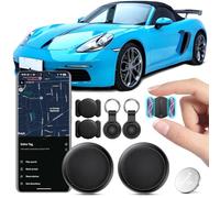 Traceur GPS pour véhicules, 2PCS Air Tracker Android Compatible avec Google Find Hub Localisateurs D’Objets Bluetooth Véhicule sans Abonnement, Magnétique Traceur caché Voiture pour Auto Moto (Noir)