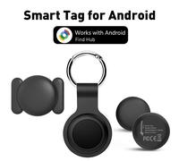 Traceur intelligent Android compatible avec l'application Google Find Hub pour Samsung Moto, localisateur de sécurité pour objets, coque de protection en option 1pcs black