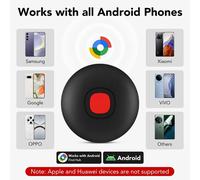 Traceur intelligent étanche Wesolvet W-Tag - Certifié Google Find Hub GFN IP67 pour Samsung Xiaomi OPPO Clés Portefeuilles Sacs Animaux de compagnie Voiture B Google Black