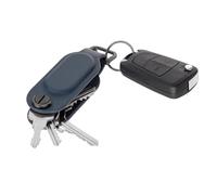 Track & Find Key Organizer Apple® Find My Bleu, localisation des clés fixées, Extensible Jusqu’à 4 clés, en Similicuir et métal