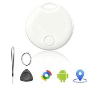 Tracker Android Smart Tag 2026, compatible avec Google's Find Hub (Android uniquement), traceur Bluetooth pour clés, portefeuille, vélo et valise, blanc