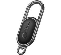 Tracker Bluetooth AirTag Compatible Apple Find My avec Fixation Mousqueton Hoko Noir