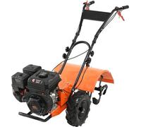 Tracteur de jardin équipé d'un moteur à essence de 212 cm³, avec une largeur de labour de 490 mm, une profondeur de labour de 100 mm, en acier 65Mn, dimensions : 1680 x 500 x 1000 mm