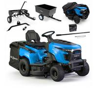 Tracteur tondeuse en kit HEXWELT 452 cm3 Coupe 97 cm Hydrostatique Bac 250 L Remorque HW-TR-452