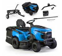 Tracteur tondeuse - HEXWELT - 452 cm³, coupe 97 cm, transmission hydrostatique, bac 250 L - HW-TR-452