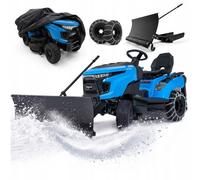 Tracteur tondeuse - HEXWELT - 586 cm³ 16,5 ch coupe 107 cm bac 250 l hydrostatique - HW-TR-586 - avec lame à neige