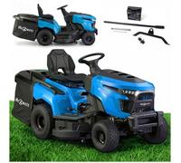 Tracteur tondeuse HEXWELT HW-TR-586 avec moteur bicylindre Loncin 586 cm³, transmission hydrostatique, largeur de coupe 107 cm et bac de 250 l