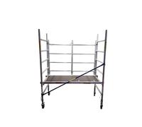 Trade Master Pro® Tour d'échafaudage en Aluminium | Robuste | Hauteur réglable | Unité de base pliable | Capacité de charge de 230 kg | Assemblage facile | Certifié EN1004 | Hauteur de travail de 3,2