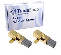 Trade-Shop 492014 Lot de 2 charbons / balais de charbon 6,3 x 10 x 17,5 mm compatible avec Festool scie submersible Scie circulaire Remote manuelle