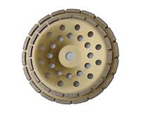 Trade-Shop Disque de ponçage professionnel en diamant à double rangée - Diamètre : 230 mm - Alésage : 22,23 mm - Pour béton, chape, brique calcaire, maçonnerie, pierre naturelle, colle pour carrelage