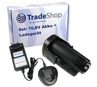 Trade-Shop Kit 2 en 1 : batterie Li-Ion 10,8 V / 1500 mAh + chargeur rapide pour Dremel 8200 Multi Max, 8300 Multi Max, 8200, 8220, 8300 / outils