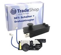 Trade-Shop Kit 2 en 1 : interrupteur + régulateur de vitesse compatible avec Bosch 11216EVS, 11219EVS, 11220EVS remplace 1 617 233 026, 1 617 233 055, 1 617 200 048