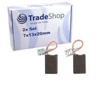 Trade-Shop - Lot de 2 balais de charbon de moteur - 7 mm x 13 mm x 20 mm - Compatible avec scie circulaire électrique 91853