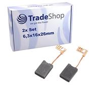 Trade-Shop Lot de 2 balais de charbon moteur 6,3 mm x 16 mm x 26 mm compatibles avec Dewalt DWE 4557, DWE 4559, DWE 4579, DWE 4597, DWE 4599, DW28400, DW28490