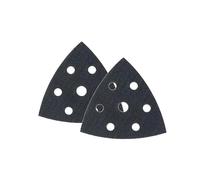 Trade-Shop Lot de 2 bandes abrasives de rechange autocollantes triangulaires 93 x 93 x 93 mm Compatible avec Bosch PDA 100, PDA 120, PDA 180, PDA 240 E, PMF 220 CE, 350 CES