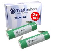 Trade-Shop Lot de 2 batteries Li-Ion 3,6 V/2200 mAh compatibles avec Einhell RT-SD BT-SD BG-CG N0E-3ET RCG, PowerPlus POWX0060LI, Skil 2536AC 2536 AC