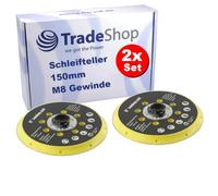 Trade-Shop Lot de 2 disques de ponçage 150 mm compatibles avec ponceuse excentrique Trade-Shop BO6030 BO6040, compatible avec Festool RO1 ET2 ES150 ETS150