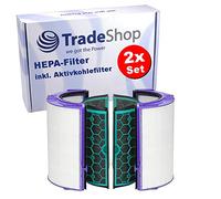 Trade-Shop Lot de 2 filtres à air HEPA avec filtre à charbon actif compatibles avec purificateur d'air Dyson HP06 HP07 HP09 PH01 PH02 PH03 PH04 TP06 TP07 TP08 TP09 TP7A PH3A