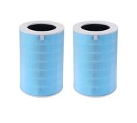 Trade-Shop Lot de 2 filtres de rechange, à 3 niveaux (pré-filtre, charbon actif, HEPA) avec puce compatible avec le purificateur d'air Xiaomi, Mi, Purifier Pro, H, remplace M7R-FLH-GL