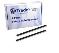 Trade-Shop Lot de 2 lames de rabot professionnelles - 82 mm - HSS - Compatibles avec AEG EH82, EH82-1, EH700, EH822, H750, H500, EH3-82, EH800, EH450