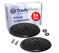 Trade-Shop Lot de 2 plaques de ponçage / plaques de support rigides 225 mm compatibles avec Flex Girafe WST 700 VV, WSE 7 Vario remplace 501.360, 366.862