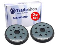 Trade-Shop Lot de 2 plateaux de ponçage Ø 125 mm compatibles avec CMI C-ES 420, compatibles avec Einhell Expert TE-RS 40 E, EX, BR, ARG
