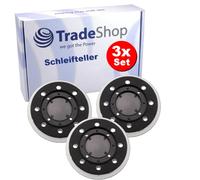 Trade-Shop Lot de 3 plateaux de ponçage fermeture auto-agrippante 125 mm compatible avec Festool ST-STF 125/8-M4-J W-HT, 492280 / ponceuse excentrique de rechange