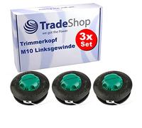 Trade-Shop Lot de 3 têtes de tondeuse de rechange M10 x 1,25 mm Filetage gauche pour Efco 63109001 63129007