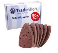 Trade-Shop Lot de 50 disques abrasifs compatibles avec Bosch PDA100 PDA120 PDA240E PMF220CE PMF350CES, Ferm DSM1009, Meister MDS260-1