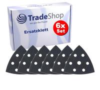 Trade-Shop Lot de 6 bandes fermeture auto-agrippante de rechange, 93 x 93 x 93 mm, autocollants, triangulaires, compatible avec Bosch PDA 100, PDA 120, PDA 180, PDA 240 E