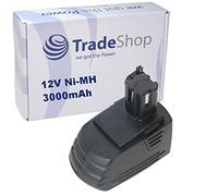 Trade-Shop NI-Mh Batterie 12 V/3000 mAh compatible avec Hilti SBP12 SFB125 SFB105 00315082 SFB121 SFB126 SFB126A Remplace SB10 SB12 SF120-A