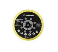Trade-Shop Plateau de ponçage 150 mm compatible avec Makita BO6030 BO6040, Festool RO1 ET2 ES150 ETS150 - Oxyde d'aluminium - Noir, Jaune