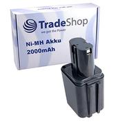 TradeShop Batterie Ni-MH 9,6 V 2000 mAh pour appareils Bosch GSC, GBM, GSS, GSR, GSG, GSB, GUS, PSR, PSB, PSB, PBM avec batterie Bosch 9,6 V