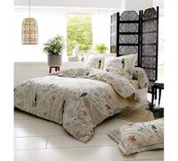 Tradilinge - Housse de Couette Faune et Flore Coton Ecru 300x240 cm