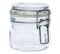 Tradineur Primizie Bocal hermétique en verre avec joint en caoutchouc, bocal multi-usages avec fermeture, conserves, légumineuses, pâtes, céréales (200 ml, 8 x 7,2 cm)