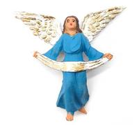 Tradineur Statuette Ange pour crèche Durexine Ornement de Naissance Portail Crèche Noël Décoration Traditionnelle 7 cm
