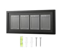 Trading Card Display, 4 Slot Wooden Frame with Transparent Wall Mounted | Trading Card Display Case for Bedroom Collection Room Desk Display Cabinet
