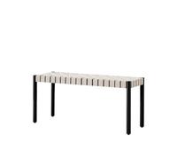 &Tradition Banc Betty TK4 black. assise en ruban de lin tressé naturel