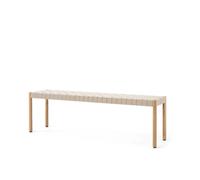 &Tradition Banc Betty TK5 oak. assise en ruban de lin tressé naturel