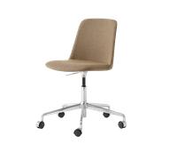 &Tradition Chaise de bureau Rely HW30 tissu re-wool 458 marron. structure aluminium