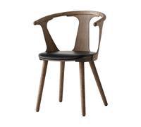 &Tradition Chaise In Between SK2 Chêne fumé huilé-Noble cuir noir