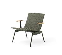 &Tradition Chaise longue Ville Outdoor AV45 avec accoudoirs Bronze green