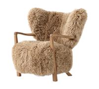 &Tradition Chaise longue Wulff ATD2 fauteuil Chêne huilé-Miel peau de mouton