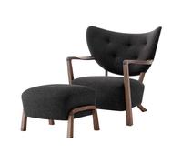 &Tradition Chaise longue Wulff ATD2 fauteuil et pouf ATD3 Noyer huilé-Hallingdal