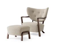 &Tradition Chaise longue Wulff ATD2 fauteuil et pouf ATD3 Noyer huilé-Karakorum