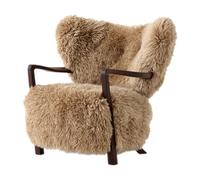 &Tradition Chaise longue Wulff ATD2 fauteuil Noyer huilé-Miel peau de mouton