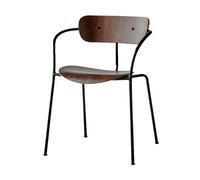 &Tradition Chaise Pavilion AV2 avec accoudoirs Noyer laqué