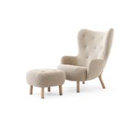 &Tradition Fauteuil Petra VB3 High incl. pouf ATD1 Chêne huilé-Karakorum 003