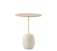 Lato LN8 / LN9 Table d'appoint avec plateau en bois AndTradition Chêne - Marbre Crema Diva - 5705385023563