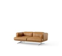 &Tradition Inland AV22 Canapé 2 Places Cuir Cognac/Aluminium Poli